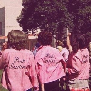 Pink Ladies Jacket & Scarf